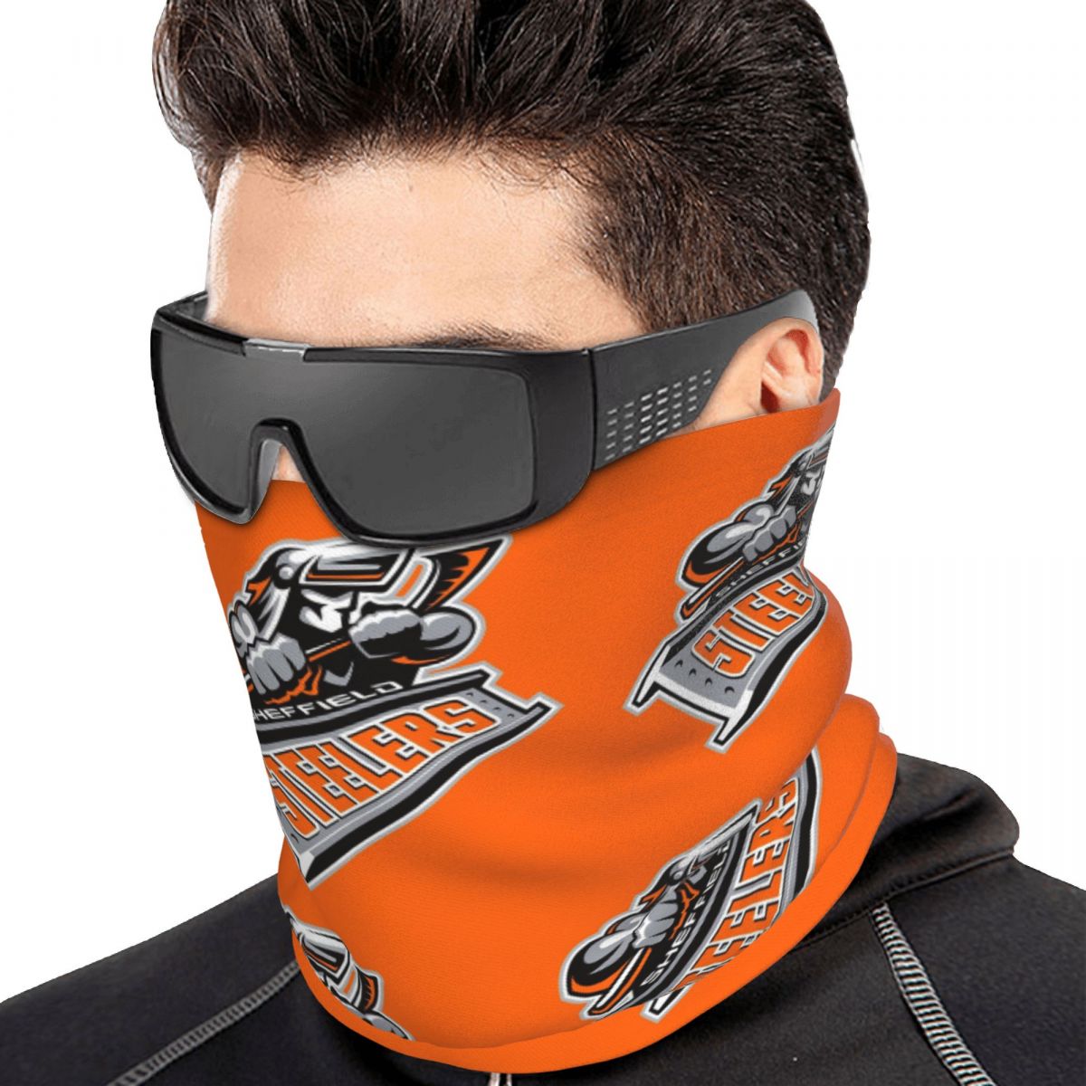 Cycling Face Mask - ผ้าพันคอเชลฟิลด์ สตีลเลอร์ส ลายพิมพ์ ผ้าคลุมหน้า ผ้าพันคอสำหรับปั่นจักรยาน หน้ากากปิดหน้า