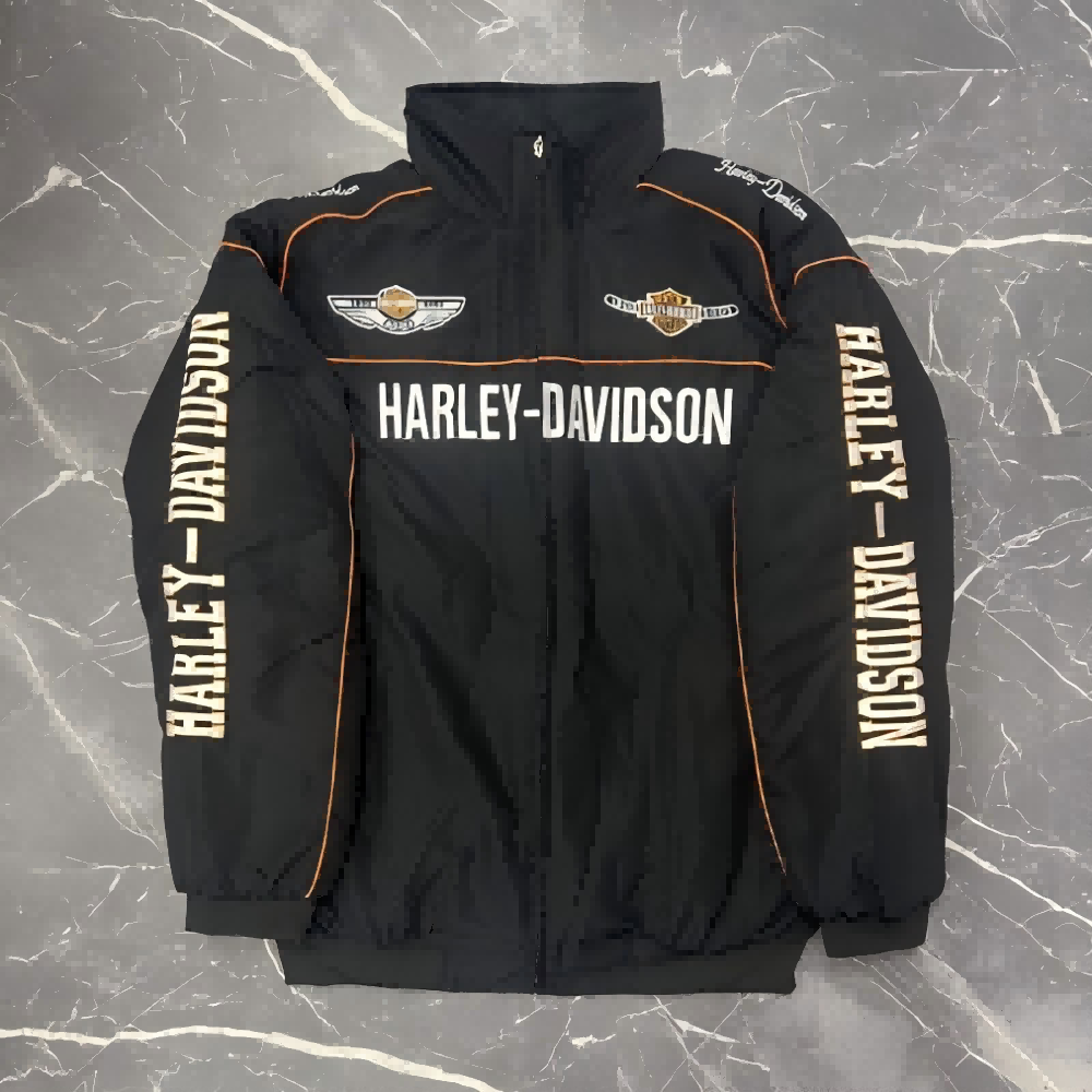 Cycling Gear For Winter - เสื้อแจ็คเก็ตปักลายฮาร์เลย์ เดวิดสัน สำหรับผู้ชาย ฤดูใบไม้ร่วง ฤดูหนาว ชุดขี่มอเตอร์ไซค์