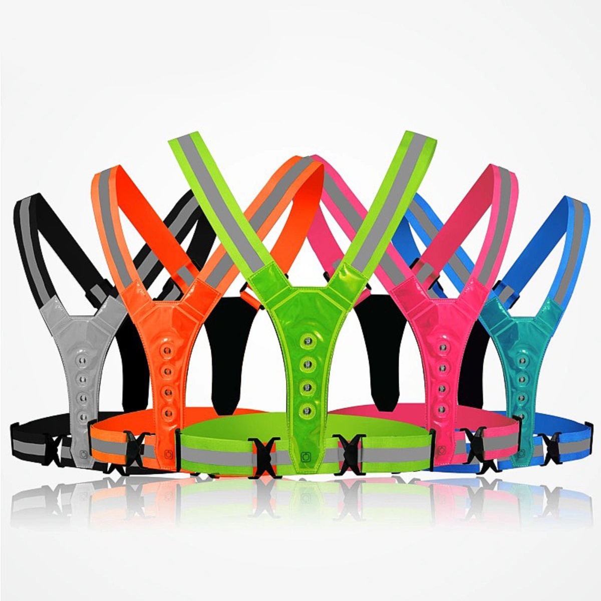 Cycling Gear For Winter - เสื้อกั๊กความปลอดภัยในการวิ่งและขี่จักรยาน LED แบบปรับได้สําหรับผู้ชายและผู้หญิงอุปกรณ์กีฬาการรักษาความปลอดภัยกลางคืน