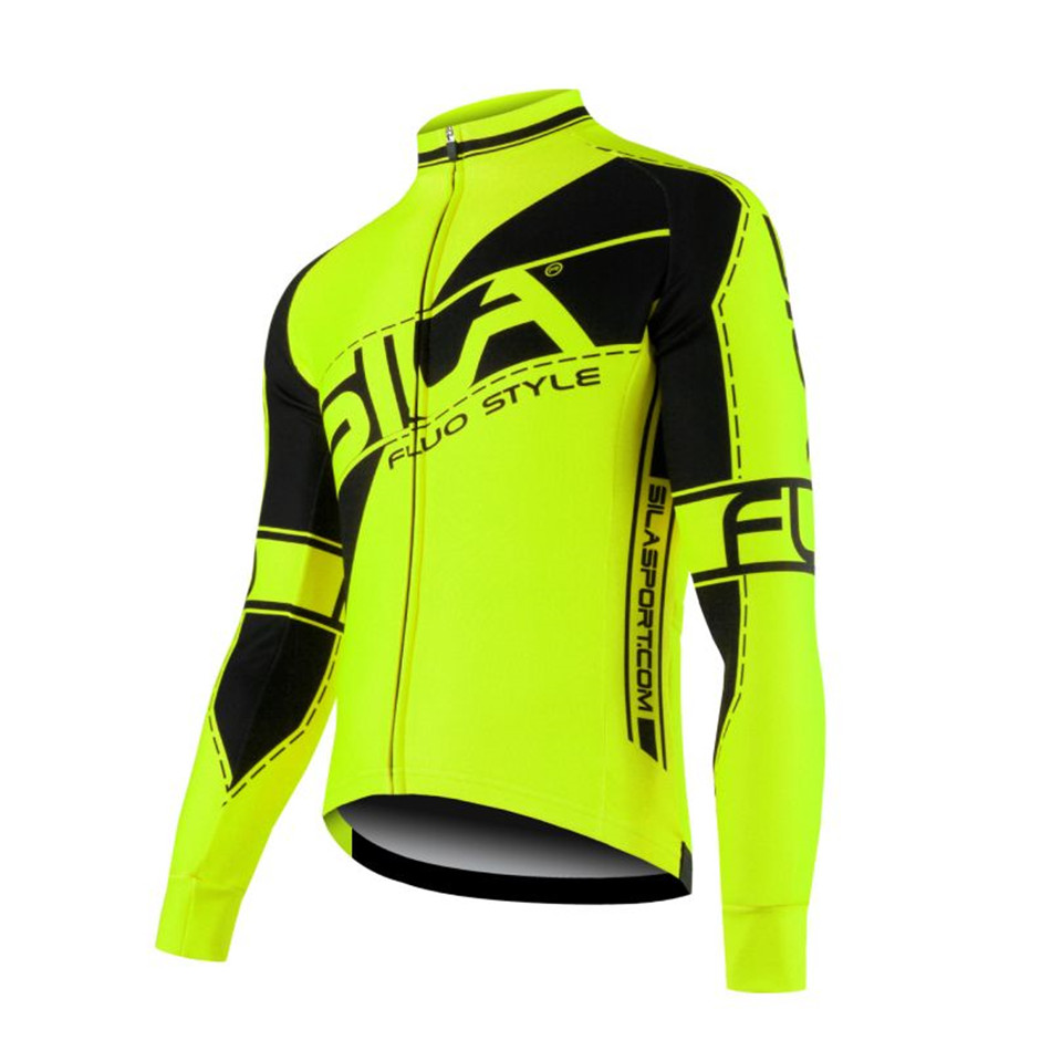 Cycling Gear For Winter - Sila Usa ผู้ชายจักรยานกีฬากลางแจ้งเสื้อแคชเมียร์ WARM JERSEY แขนยาวฤดูหนาวแจ็คเก็ตจักรยานเสือภูเขายาวเสื้อเจอร์ซีย์นักปั่น