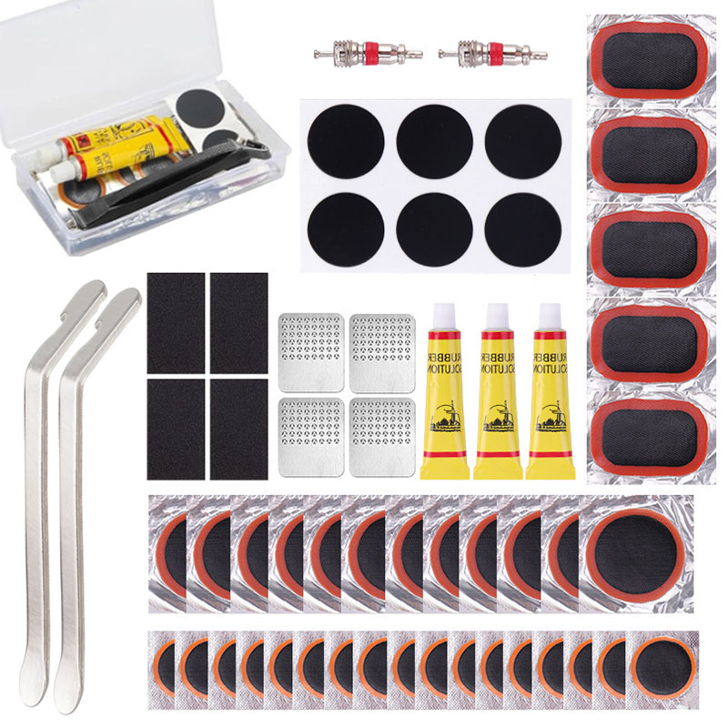 Bicycle Repair Kit - ชุดซ่อมยางจักรยาน ชุดปะยางรั่ว ยางปะรั่วแบบไม่ใช้กาว พร้อมที่ปะยางและเครื่องมือซ่อมยางในจักรยาน