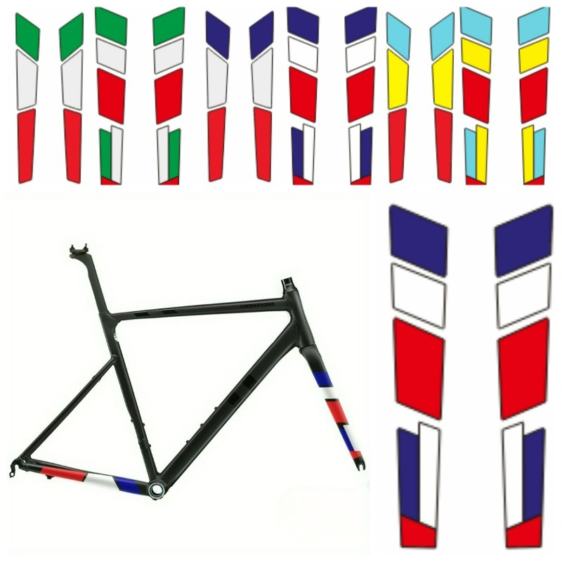 Cycling Gear Sale - สติกเกอร์ตกแต่งเฟรมจักรยานลายทาง 3 สี 2 มิติ 14