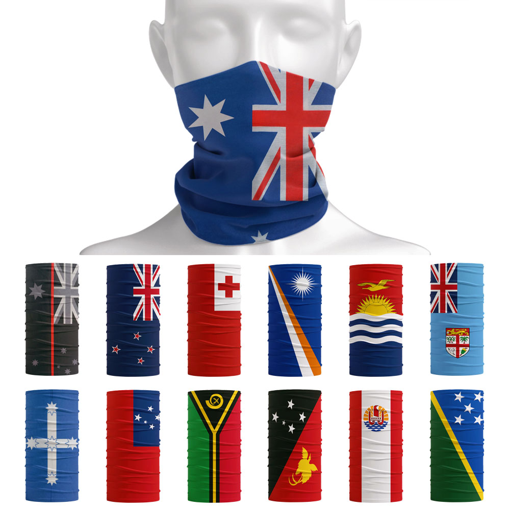 Cycling Gear New Zealand - ออสเตรเลียนิวซีแลนด์ธงรูปแบบคอ Gaiter ธงชาติโอเชียเนียผ้าพันคอผู้หญิงเดินป่าหน้ากากใบหน้าผู้ชายขี่จักรยาน Headscarf