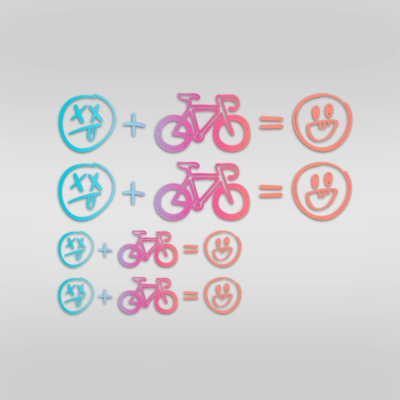 สติกเกอร์ติดจักรยานลายหน้ายิ้ม - Cycling Gear Sale บทวิจารณ์และราคา