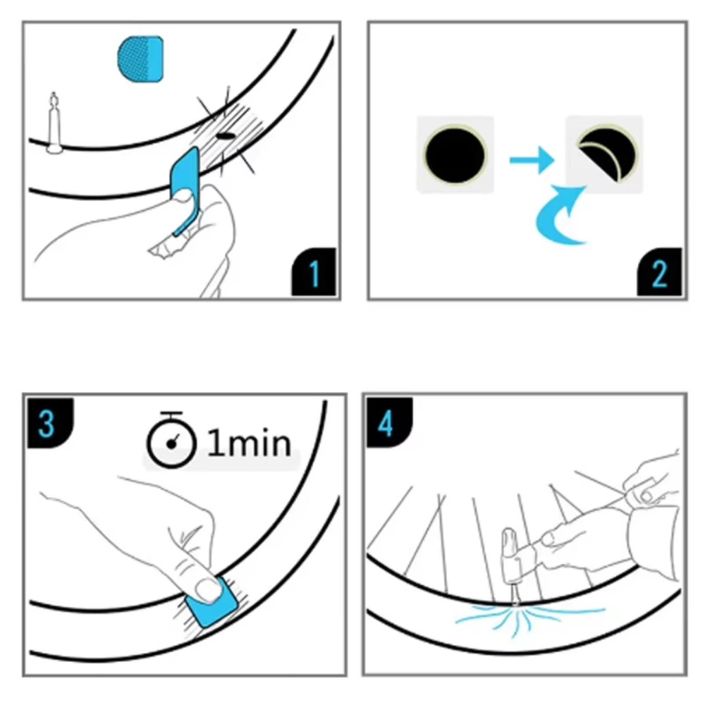 ชุดซ่อมยางจักรยานแบบไม่ใช้กาว  - Bicycle Repair Kit บทวิจารณ์และราคา