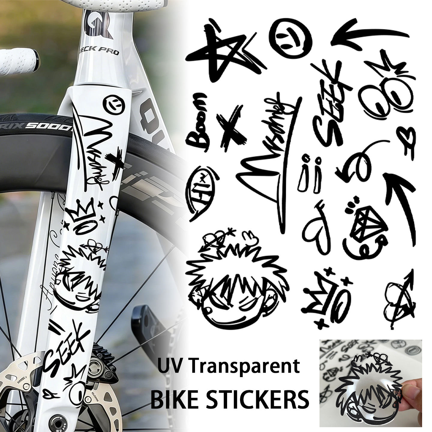 สติกเกอร์ติดจักรยานแบบใส UV สำ - Cycling Gear Sale บทวิจารณ์และราคา