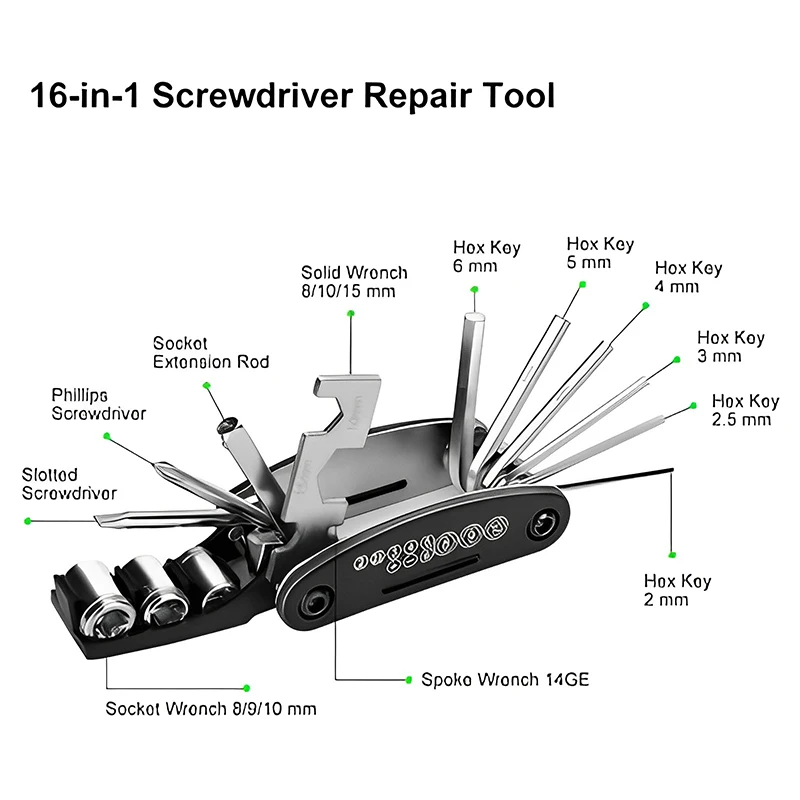 ชุดเครื่องมือซ่อมจักรยานแบบพกพ - Bicycle Repair Kit บทวิจารณ์และราคา