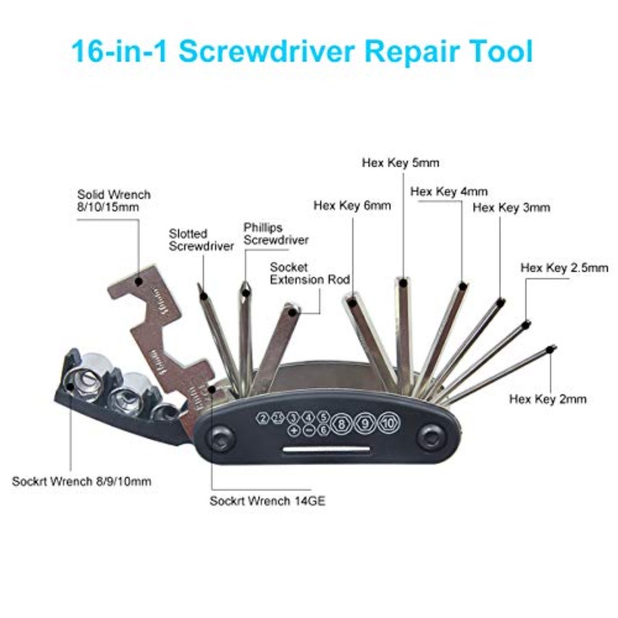 ชุดซ่อมจักรยานประกอบด้วยเครื่อ - Bicycle Repair Kit บทวิจารณ์และราคา
