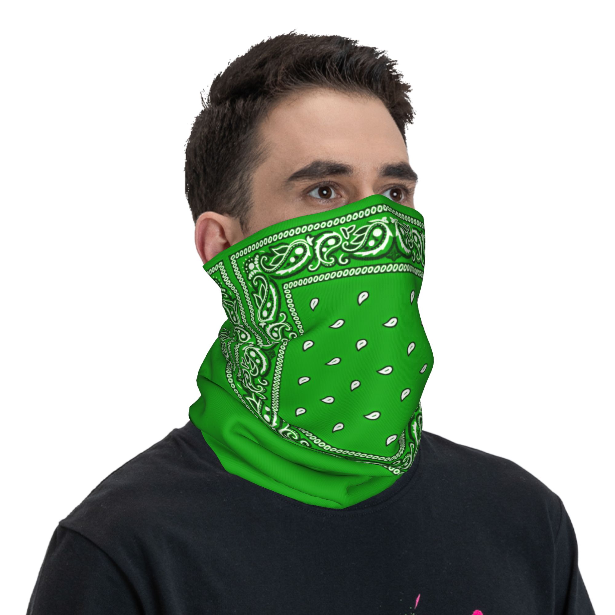 ผ้าพันคอสีเขียว  หน้ากากปิดหน้ - Cycling Face Mask บทวิจารณ์และราคา